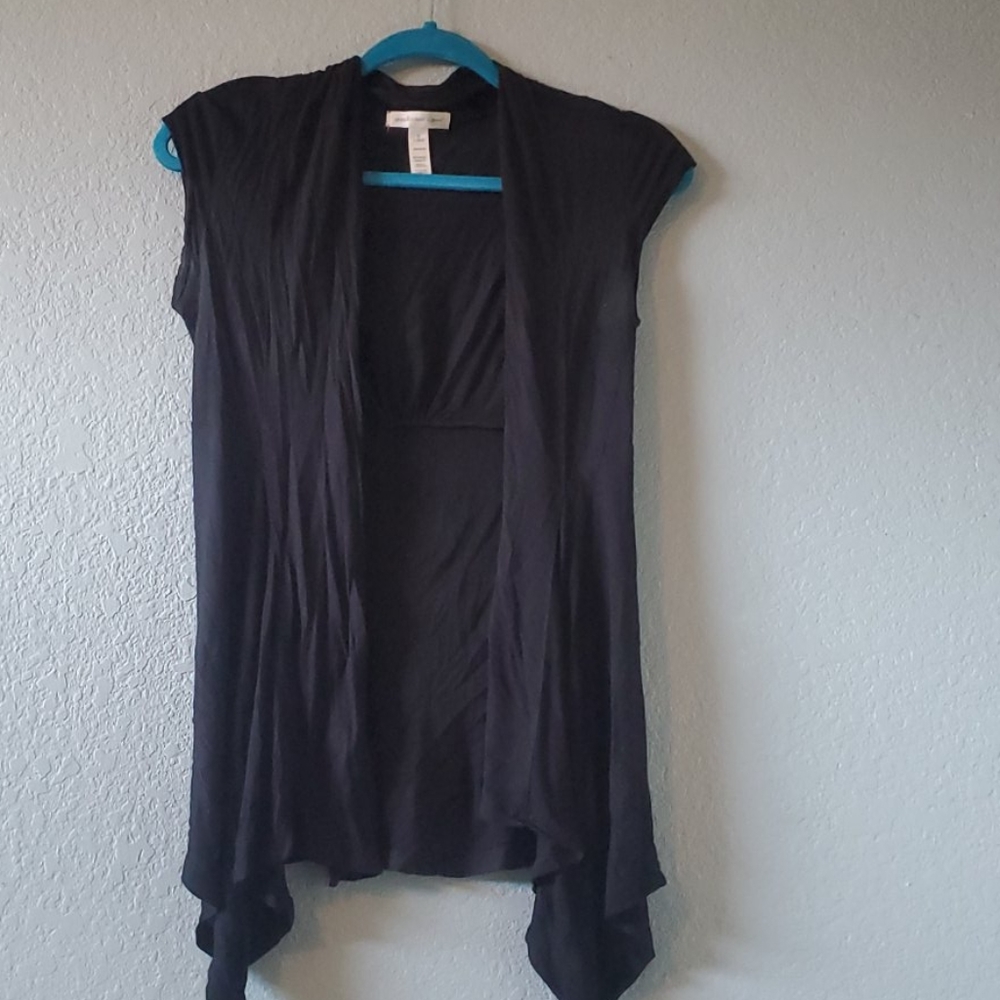 Black open shirt
